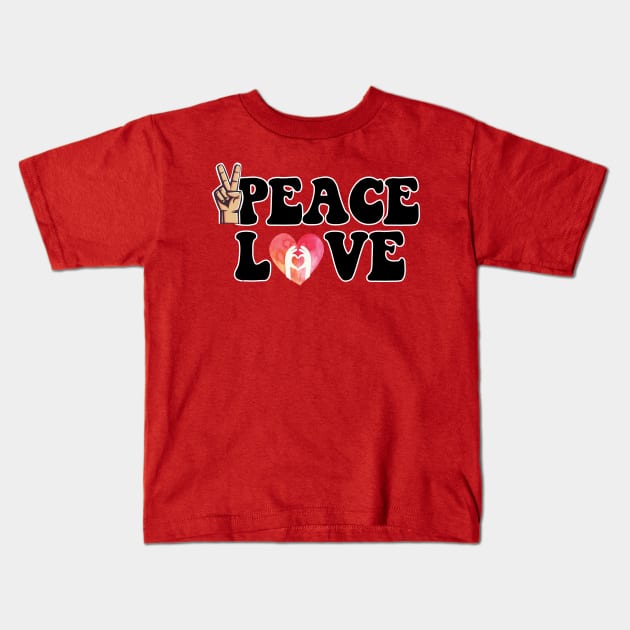 Peace and Love Kids T-Shirt by PeaceLoveandWeightLoss